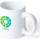 Taza blanca pequeña personalizable por 1 cara (80 ml) blanco