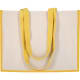 Bolsa de playa ecológica de yute y algodón 39 x 31,5 x 16 cm
