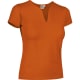 Camiseta manga corta cuello lagrima de mujer cancun Valento 200 naranja fiesta