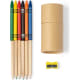 Estuche 13 piezas con 6 ceras de colores 6 lápices y sacapuntas