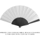Abanicos de plástico personalizados a todo color blanco/negro