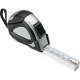 Cinta metrica 3m con correa de mano y clip negro