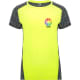 Camiseta técnica manga corta  de mujer Zolder Woman Roly 135 amarillo fluor/negro vigore