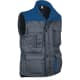 Chaleco acolchado bicolor en sarga Thunder 2 Valento gris cemento/azul royal