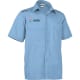 Camisa de manga corta trabajo de hombre vigilant Valento 120 azul celeste