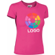 Camiseta básica manga corta  de mujer tiffany Valento 200 rosa magenta