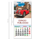 Mini calendario con imán 2025 prefabricado para nevera CN63/coches