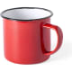 Taza metálica vintage personalizada por 1 cara (350 ml) rojo