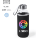 Botella de agua personalizada de cristal con funda (420 ml)