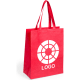 Bolsa personalizada con fuelle de non woven 80g/m2 de colores rojo