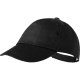 Gorra niño 5 paneles 100% algodón y cierre de velcro negro