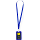 Identificador con lanyard de poliéster y PVC publicitario