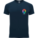 Camiseta técnica personalizada manga ranglán Bahrain Roly 135 azul marino