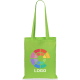 Bolsa de tela de algodón personalizada alta calidad 140 g/m² verde claro