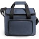 Nevera poliéster RPET 600D con base reforzada y bolsillo exterior azul marino