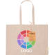 Bolsa personalizada algodón reciclado resistente de colores 220g/m2 natural