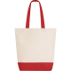 Bolsa bicolor canvas 280 g/m² con bolsillo interior 40x45x15cm  rojo