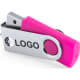 Memoria USB giratoria personalizada 16GB (mín. 10) fucsia