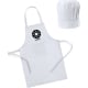Set de cocina infantil: delantal y gorro de niño Legox blanco