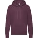 Sudadera felpa con cordon Lightweight Hooded S Fruit Of The Loom 240 granate