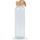Bidón personalizado de cristal y bambú con funda de corcho (500 ml)