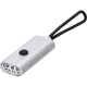 Linterna de aluminio reciclado 3 LED y asa silicona personalizada plata