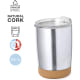 Vaso térmico publicitario de acero inox reciclado y corcho (350 ml)