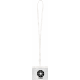 Identificador de PVC con lanyard (acreditación 11 x 9.6 cm) blanco