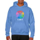 Sudadera con capucha heavy blend Gildan 270 azul carolina