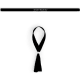 Pulsera de poliéster ajustable para boda negro