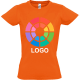 Camiseta basica manga corta de mujer imperial Sols 190 naranja