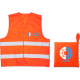 Chaleco ligero reflectante adulto con bolsa visible