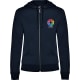 Sudadera con capucha forrada a tono de mujer Veleta Roly 280 azul marino