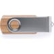 Memoria USB giratoria ecológica de bambú/metal 16GB (mín. 10)