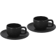 Set de 2 tazas en cerámica mate con plato (85 ml)