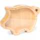 Hucha personalizada de madera con silueta de cerdito encantadora