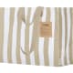 Bolsa de playa algodón reciclado 310 g/m² diseño a rayas 45x36x19 cm beige