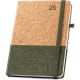 Agenda día página 2026 de corcho y lino con funda 20,5 x 25 cm