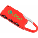 Candado para maletas con combinación numérica rojo