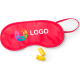 Set con antifaz para dormir y tapones para oídos rojo