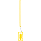 Lanyard personalizado de silicona con soporte desplegable amarillo