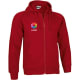 Sudadera con capucha y cremallera entera ride Valento 320 rojo loto