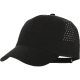 Gorra 5 paneles personalizada en microfibra de panel trasero calado negro