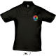 Polo punto liso ligero algodon semi peinado unisex personalizado prescott Sols 170 negro