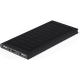 Powerbank publicitario de carga solar en aluminio (8000mah) negro