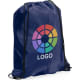 Mochila gymsack personalizada de poliéster 210T azul marino