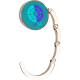 Cuelga bolsos plegable metal y polipiel azul