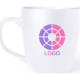 Taza de cerámica personalizable en media taza (440 ml) blanco