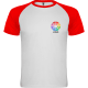 Camiseta técnica 100%poliéster de niño Indianapolis Roly 140 blanco/rojo