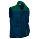 Chaleco acolchado bicolor en sarga Thunder 2 Valento azul marino/verde botella